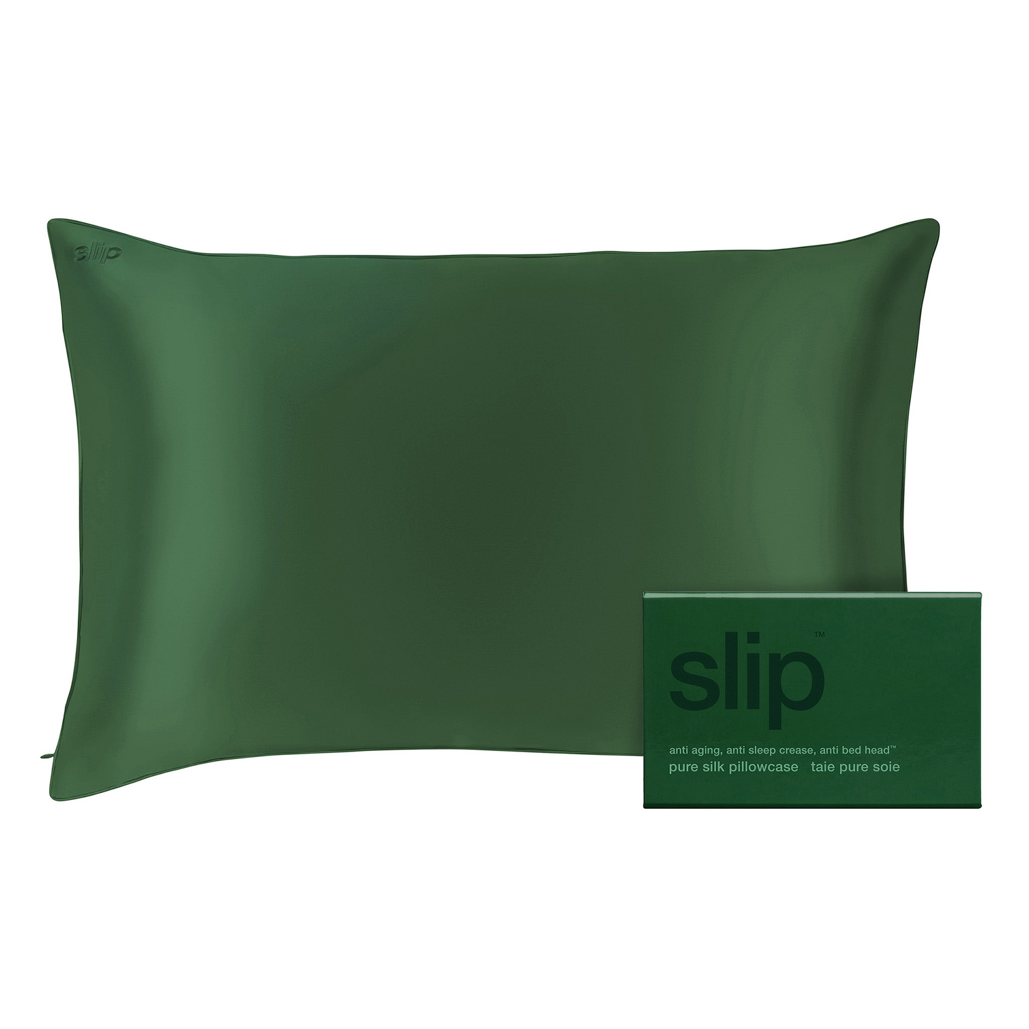 Eucalyptus Silk Pillowcase Anti Wrinkle Queen Pillowcase Moss