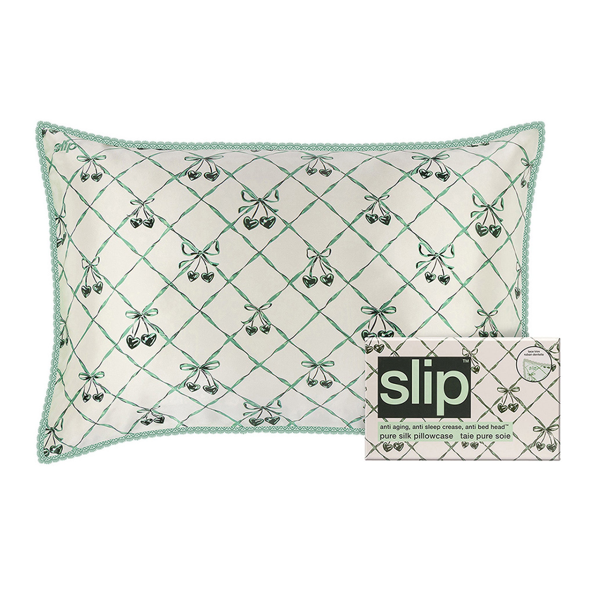 Queen Pillowcase Lace Winter Green – Apotheca Beauty